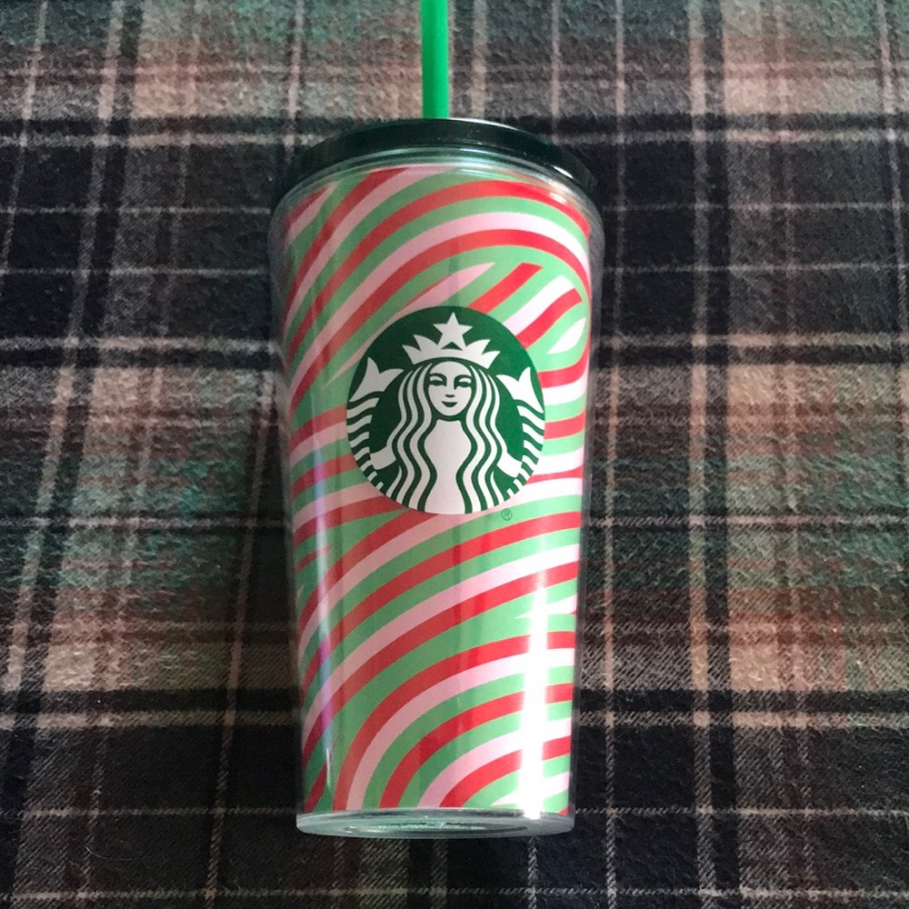 Starbucks Striped Tumbler with Straw
